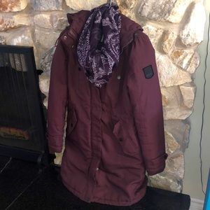 Vero Moda Winter Parka - XS - Deep Berry